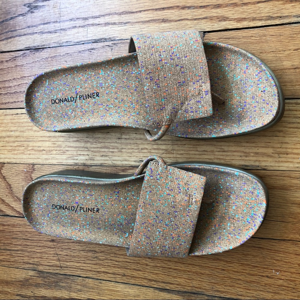 Donald J Pliner Cork Sandals sz 9 8.5